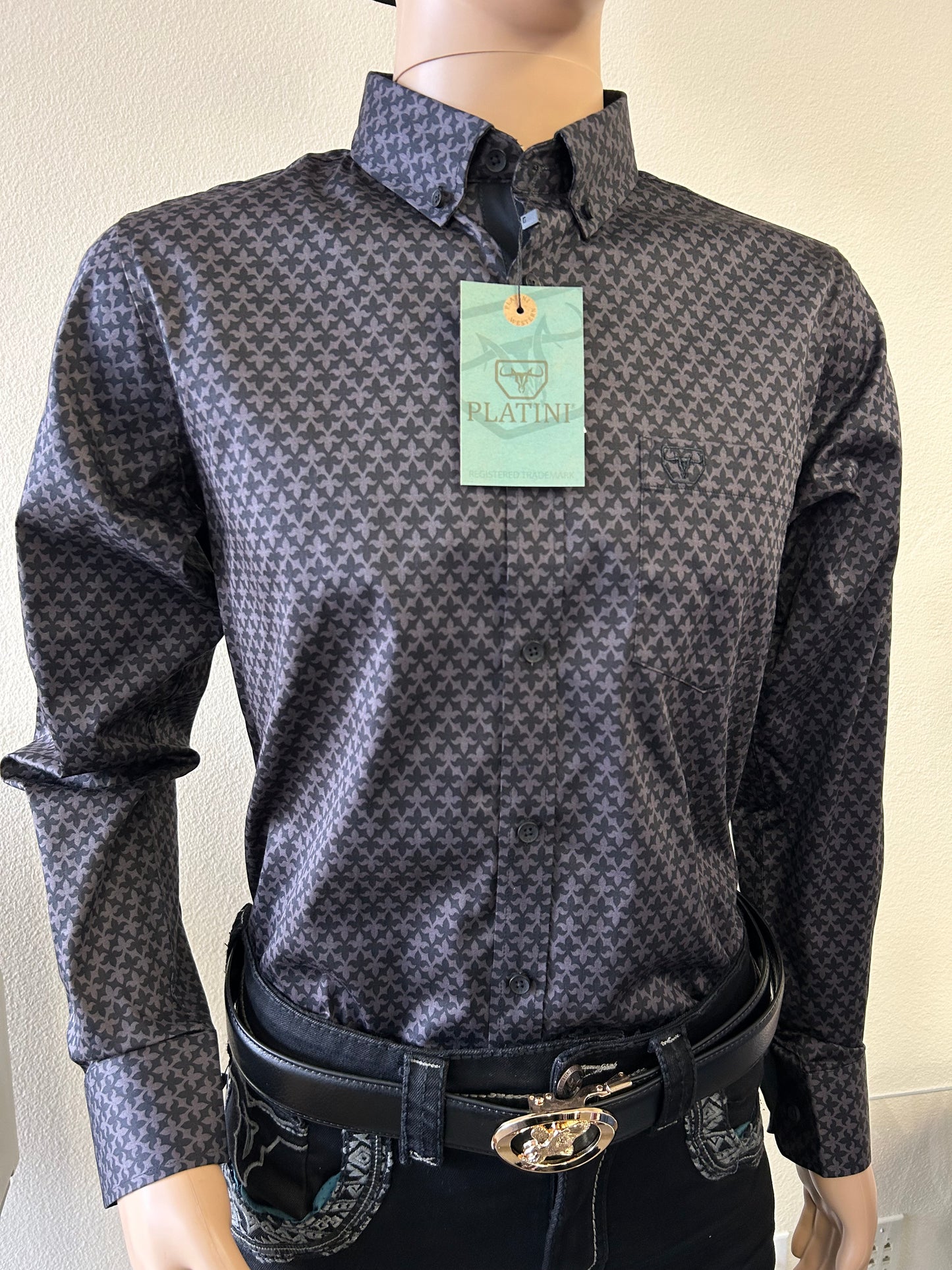 Black Design Dress Shirt