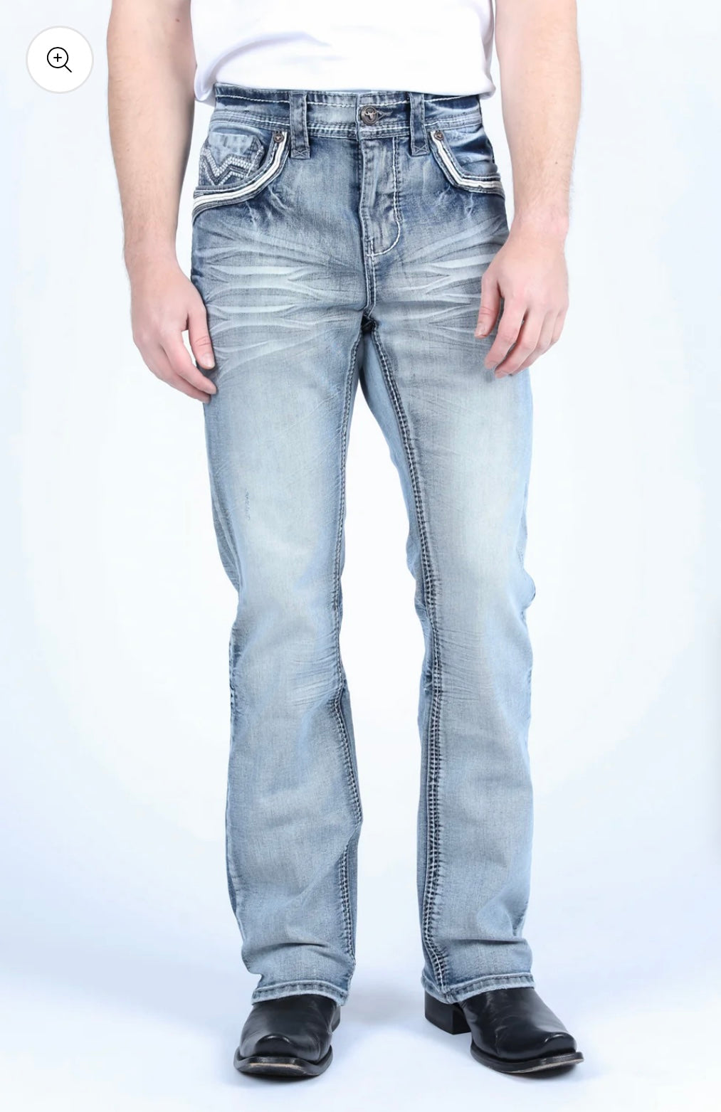 Platini Light Blue Slim Bootcut Jeans