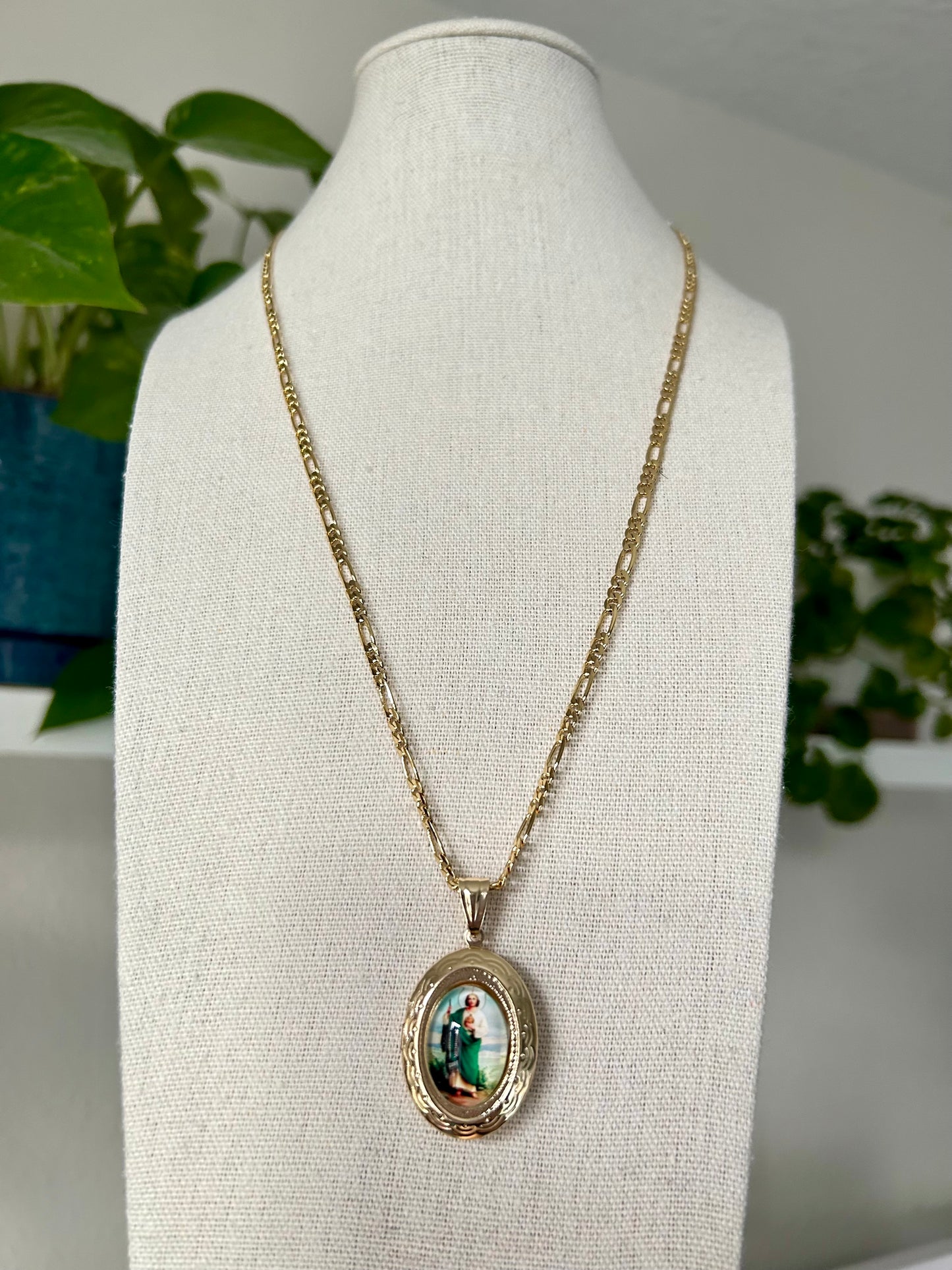 San Judas Locket Necklace