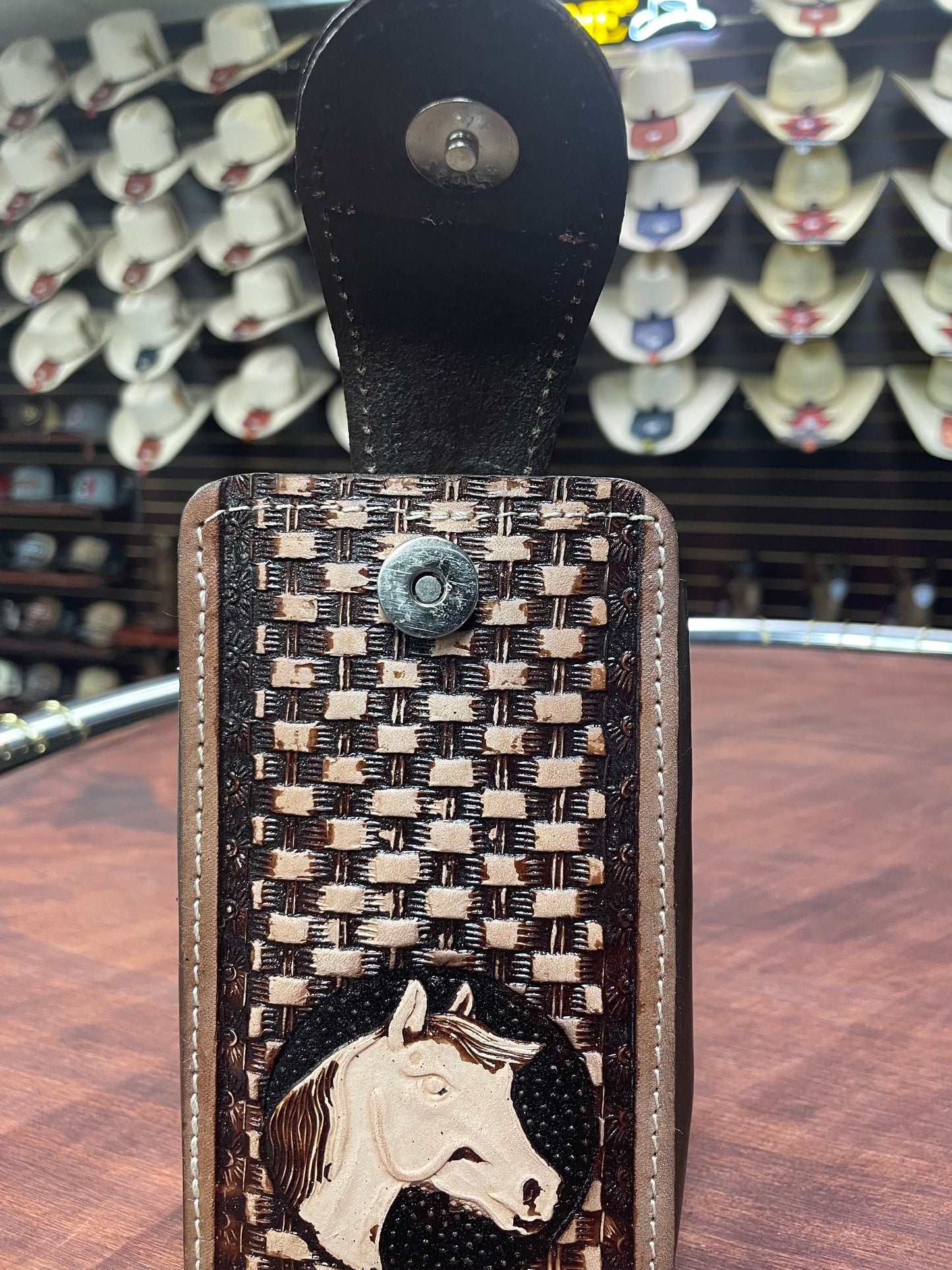 Horse Engraved Phone Holster
