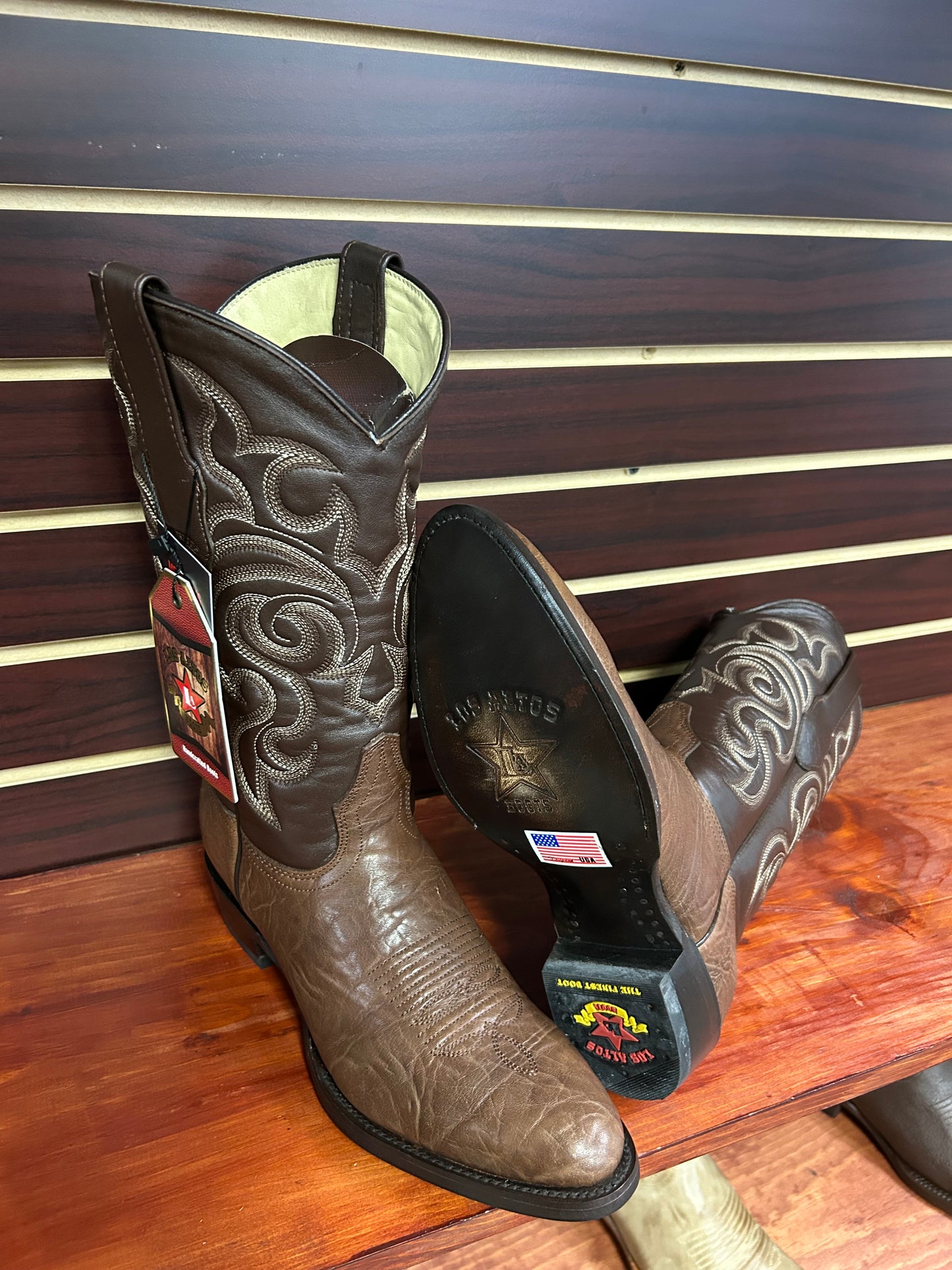 Los Altos Boots Round Toe Brown