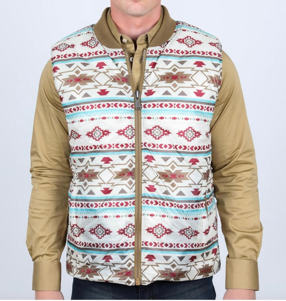 Beige Insulated Reversible Vest