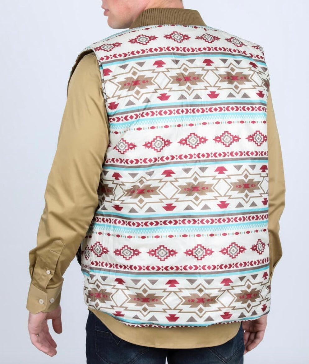 Beige Insulated Reversible Vest