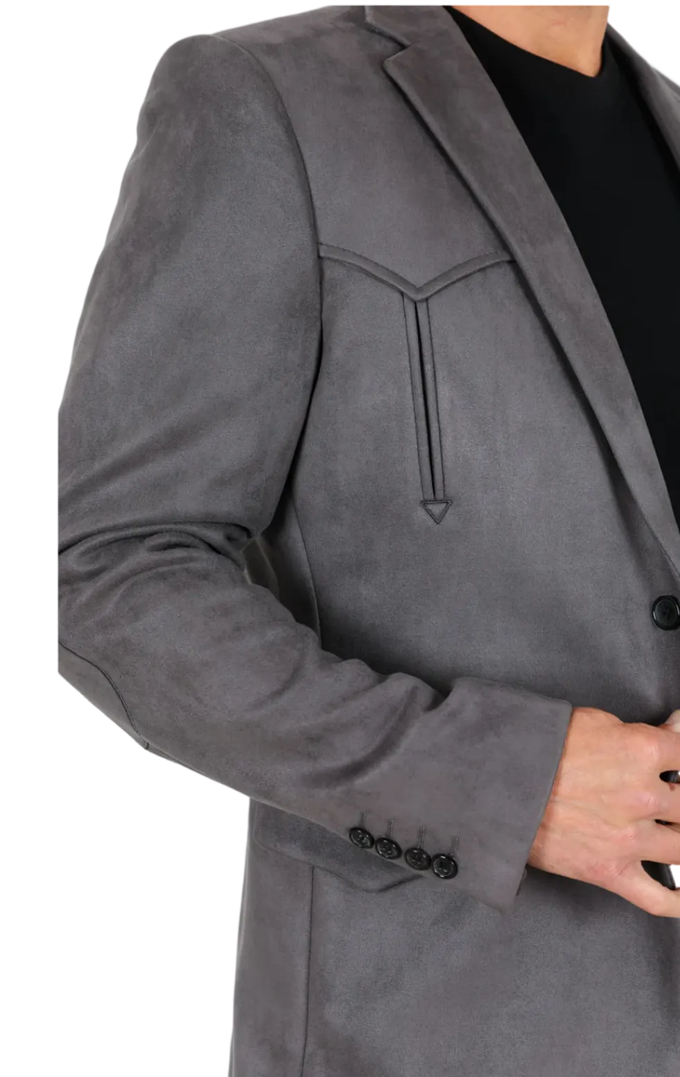 Charcoal Suede Blazer