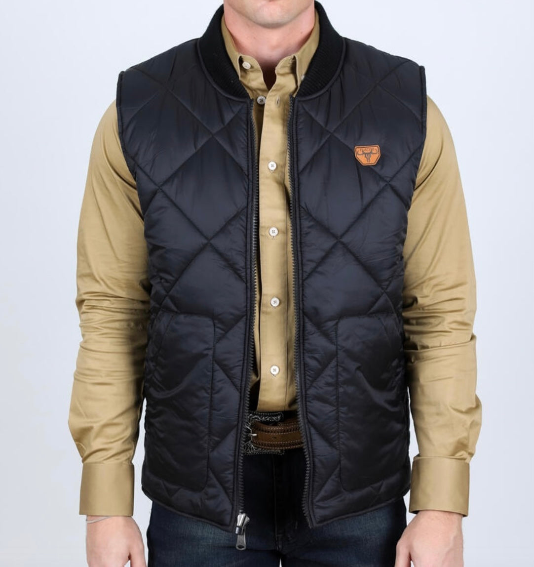 Black Insulated Reversible Vest