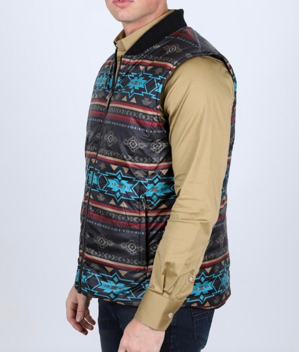 Black Insulated Reversible Vest