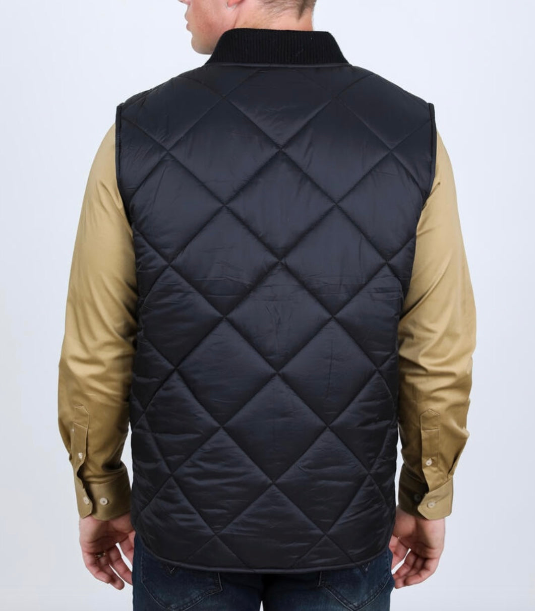 Black Insulated Reversible Vest