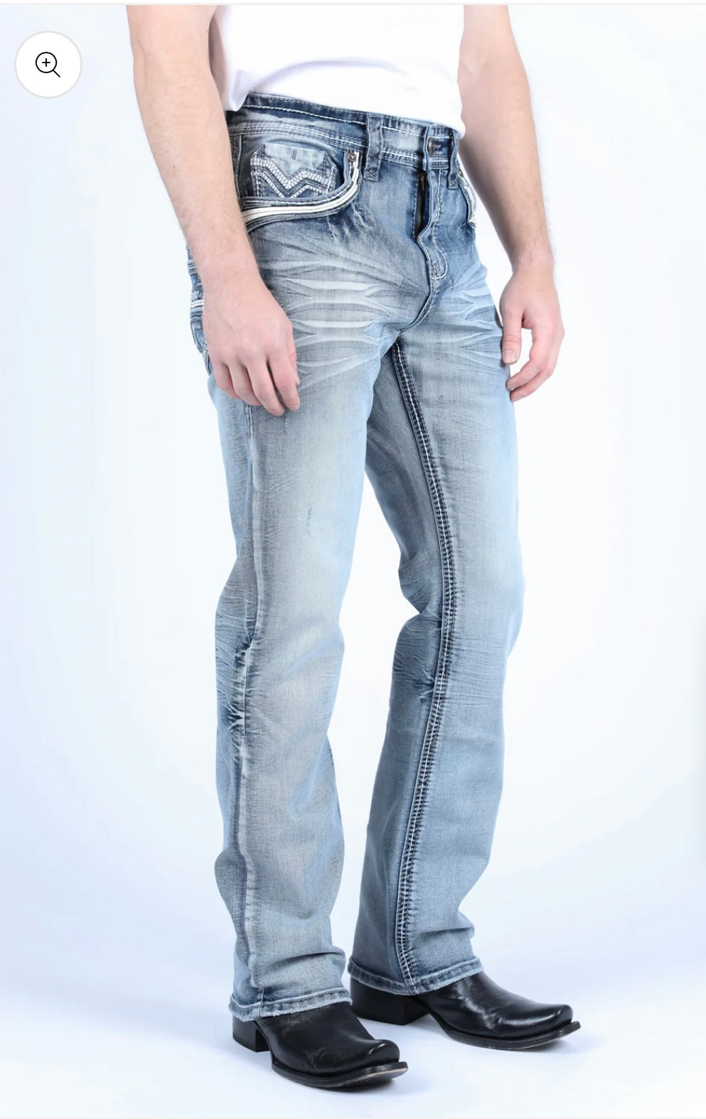 Platini Light Blue Slim Bootcut Jeans