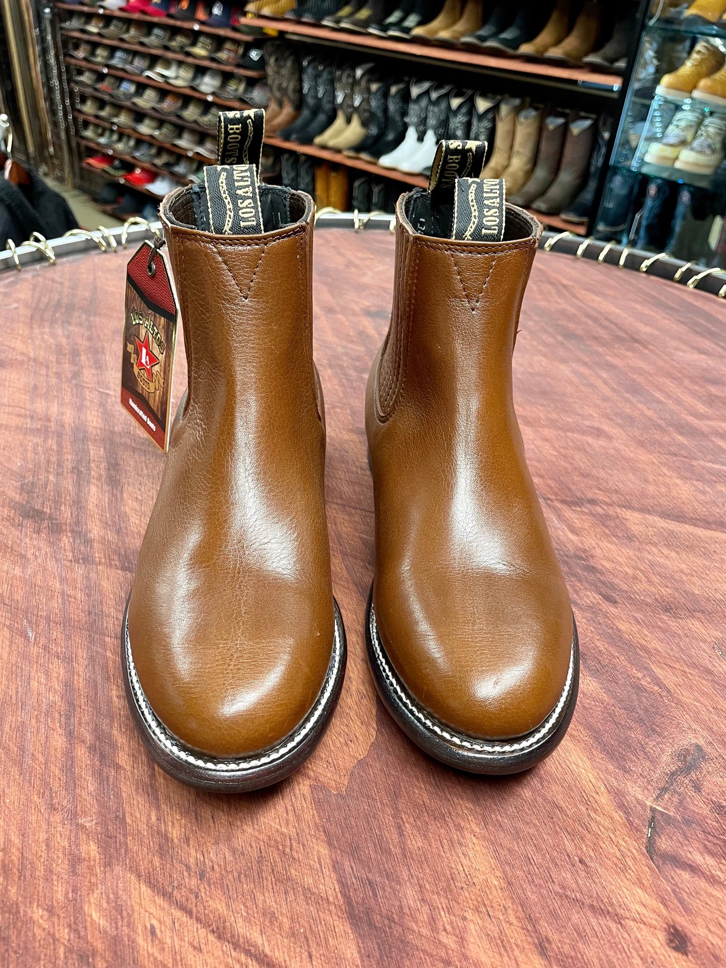 Los Altos Charro Short Boot Oval Belmont Brown