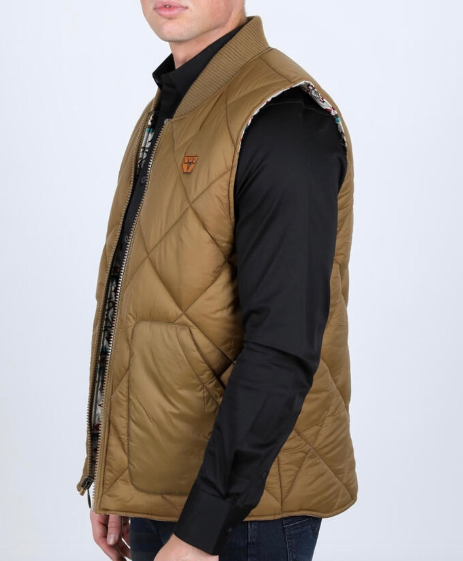 Beige Insulated Reversible Vest