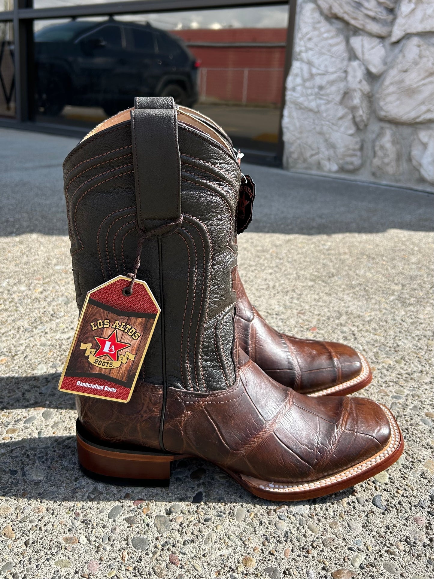 Los Altos Genuine Alligator Brown Boot