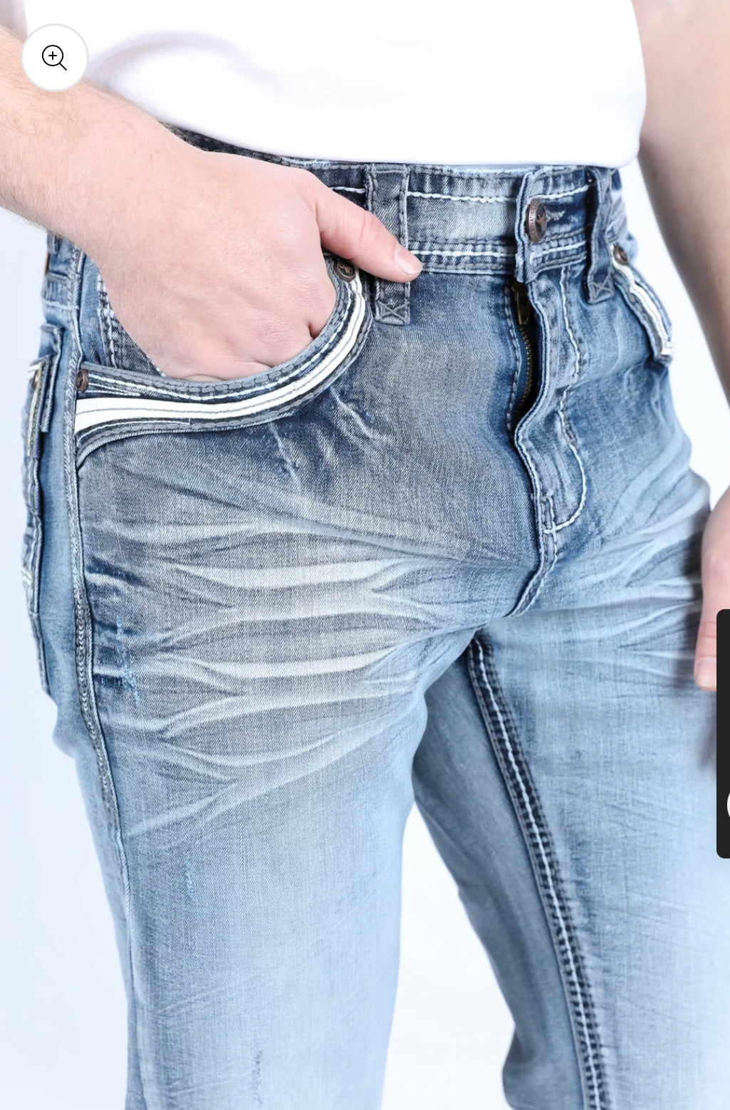 Platini Light Blue Slim Bootcut Jeans
