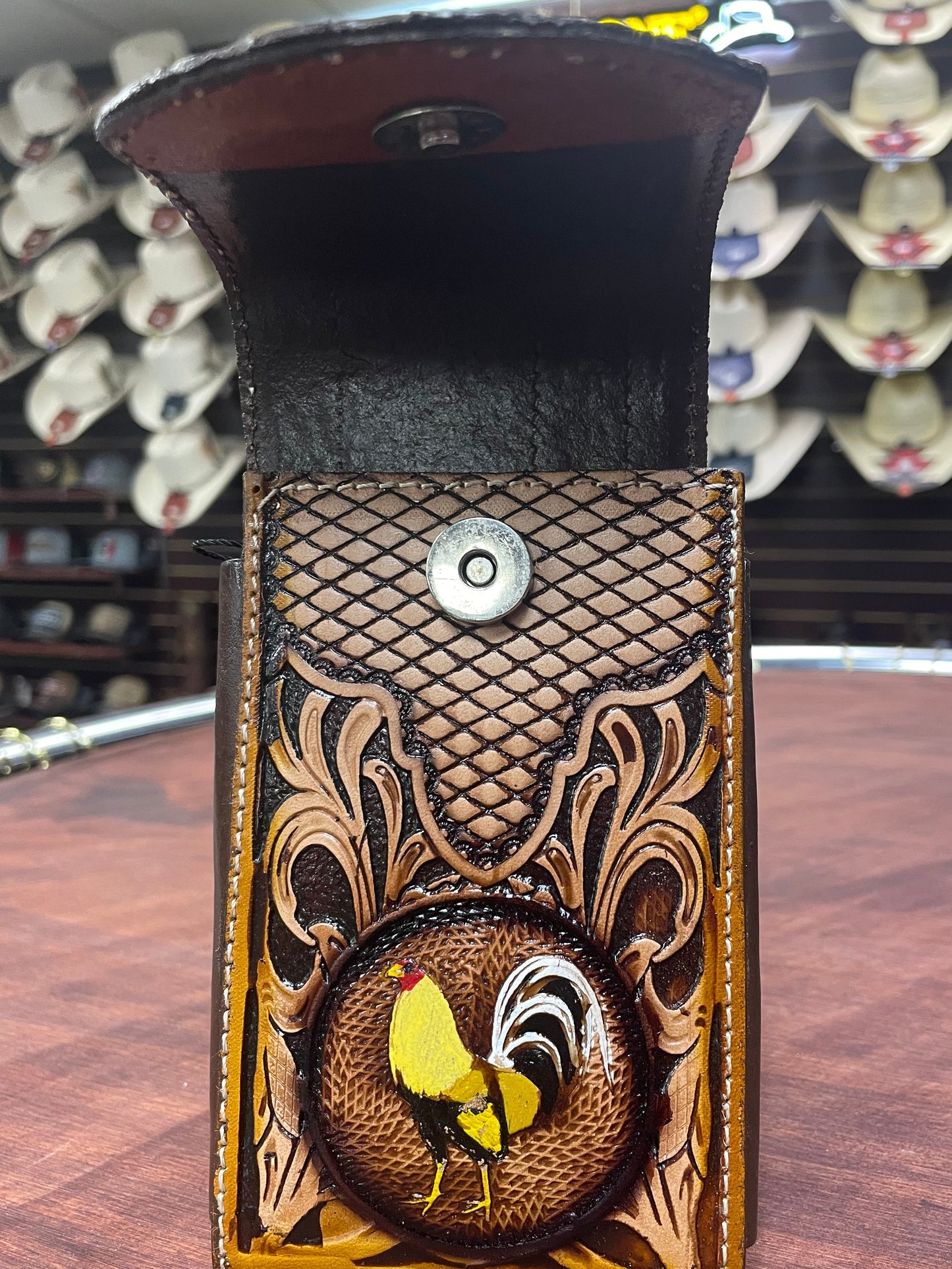 Rooster Engraved Phone Holster