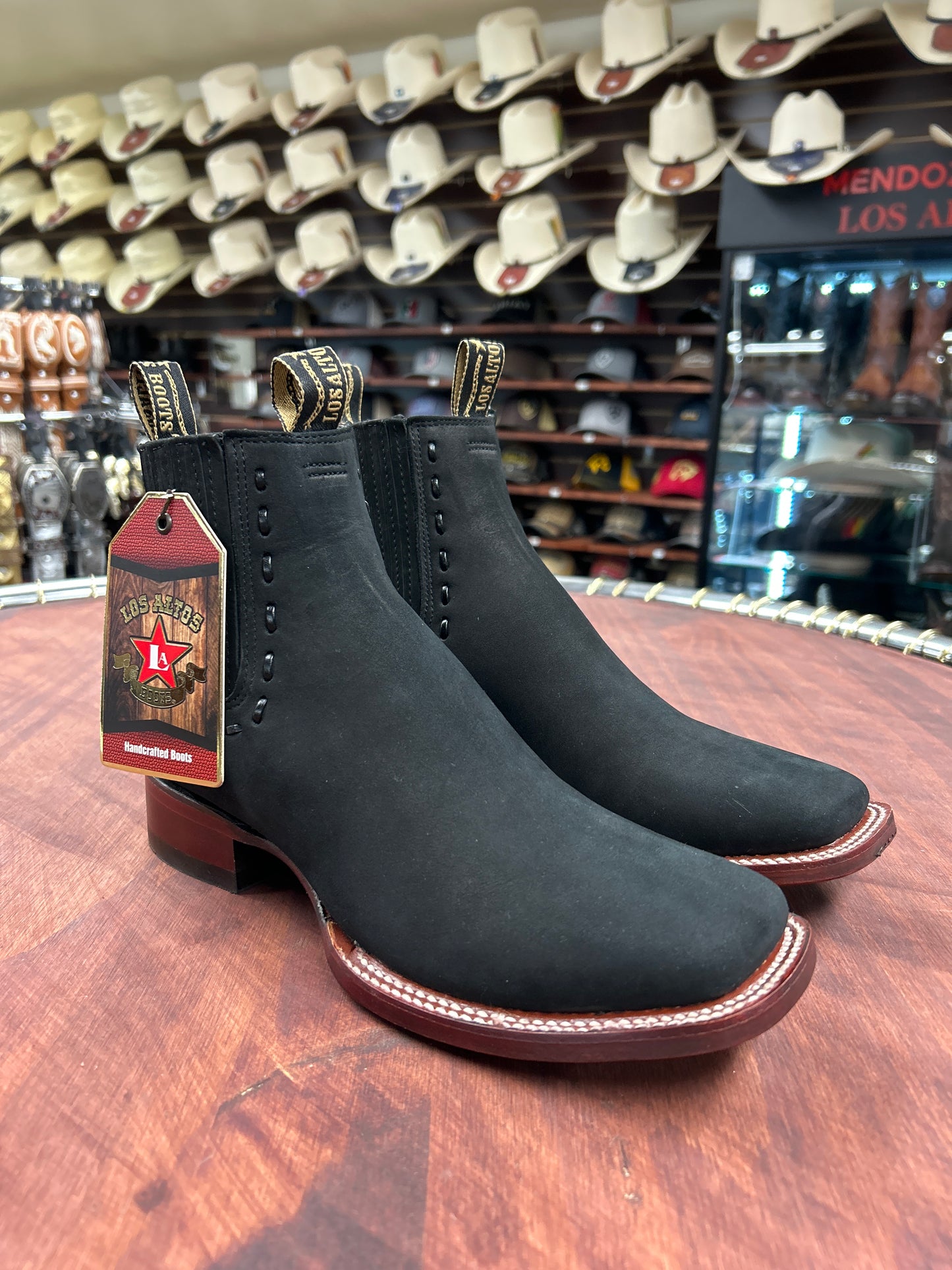 Los Altos Women’s Nobuck Black Ankle Boots