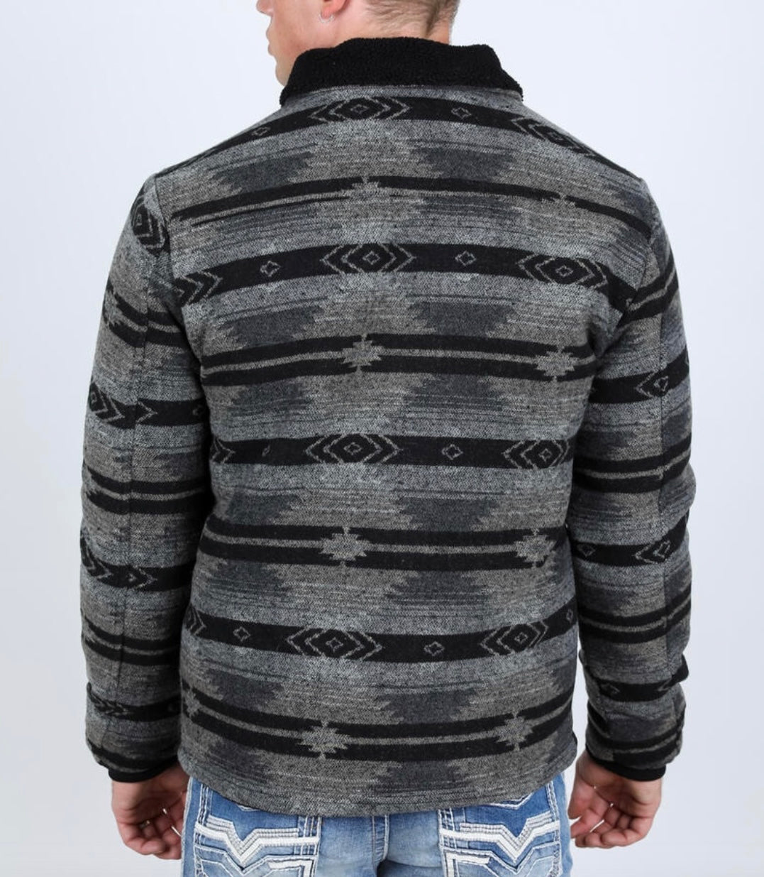 Aztec Quilted Fur Lined Jacket