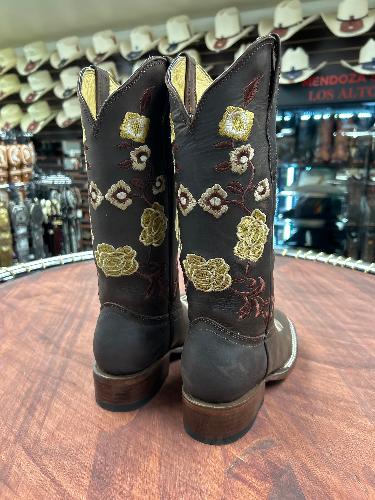 Quincy Chocolate Floral Women’s Boot