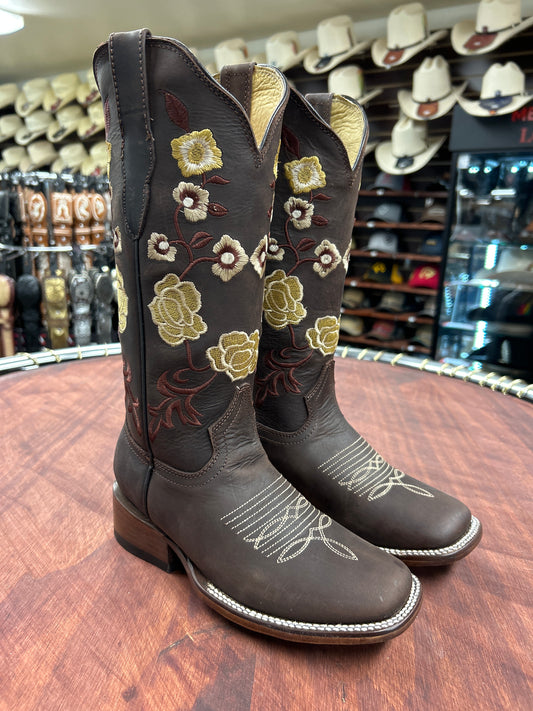 Quincy Chocolate Floral Women’s Boot