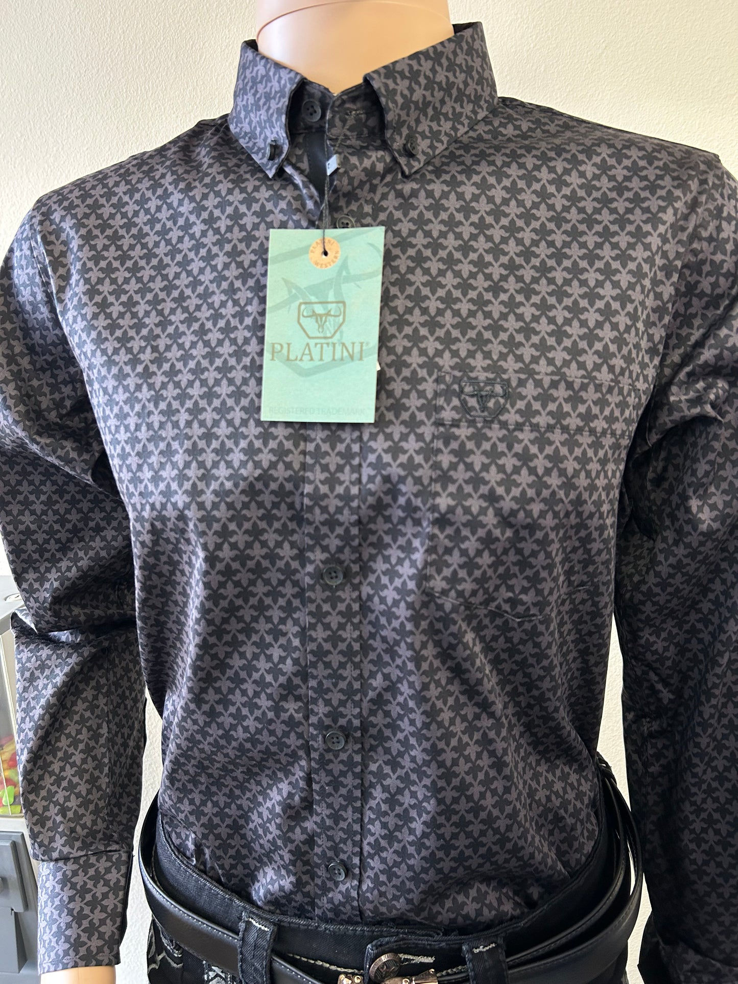 Black Design Dress Shirt