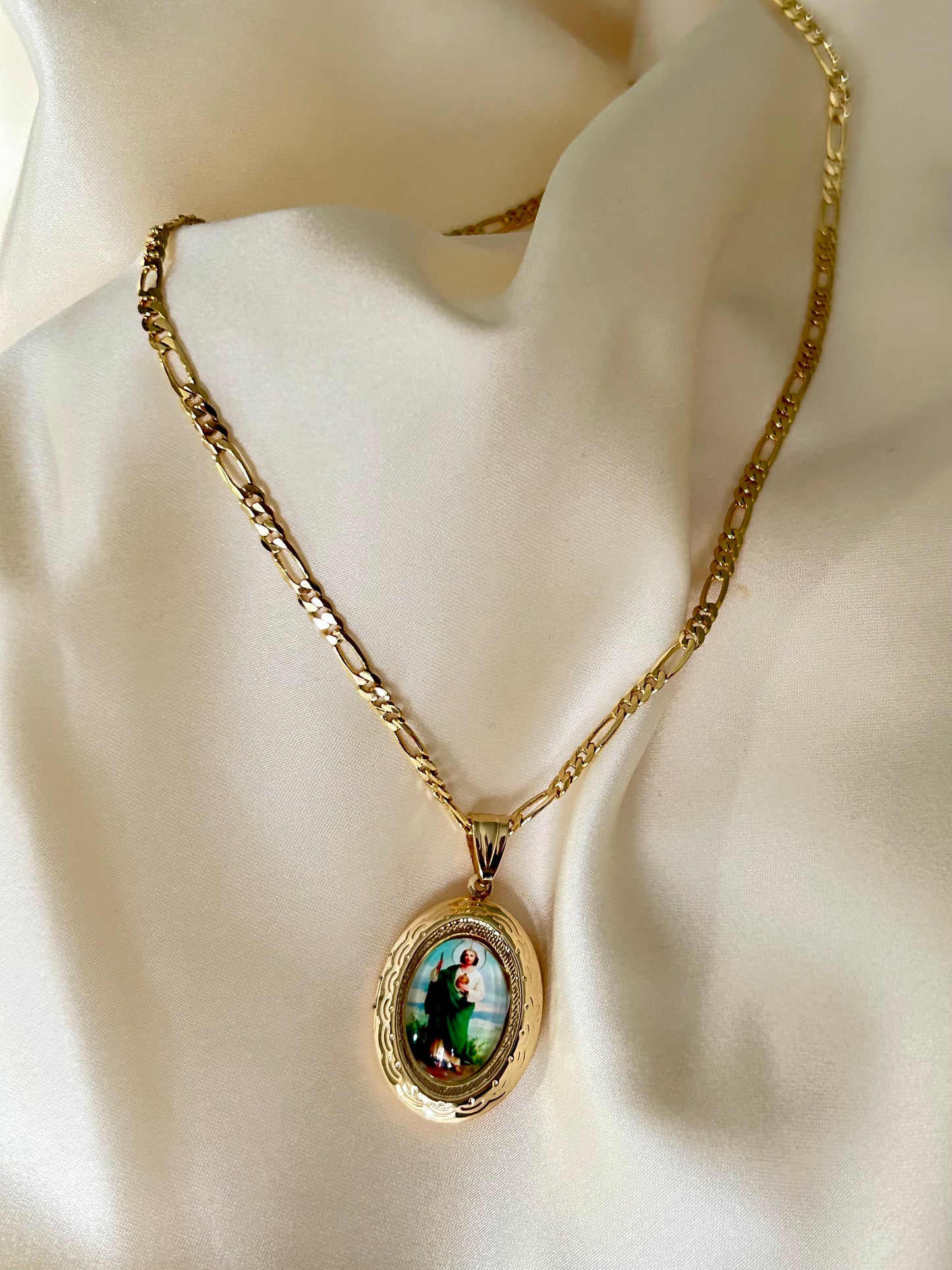 San Judas Locket Necklace