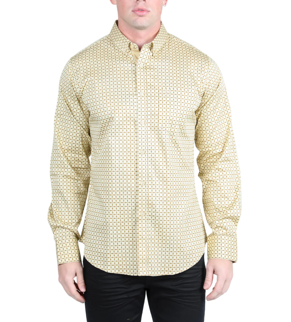 El Patrón - Men’s Long Sleeve Shirt (Black & Butter)