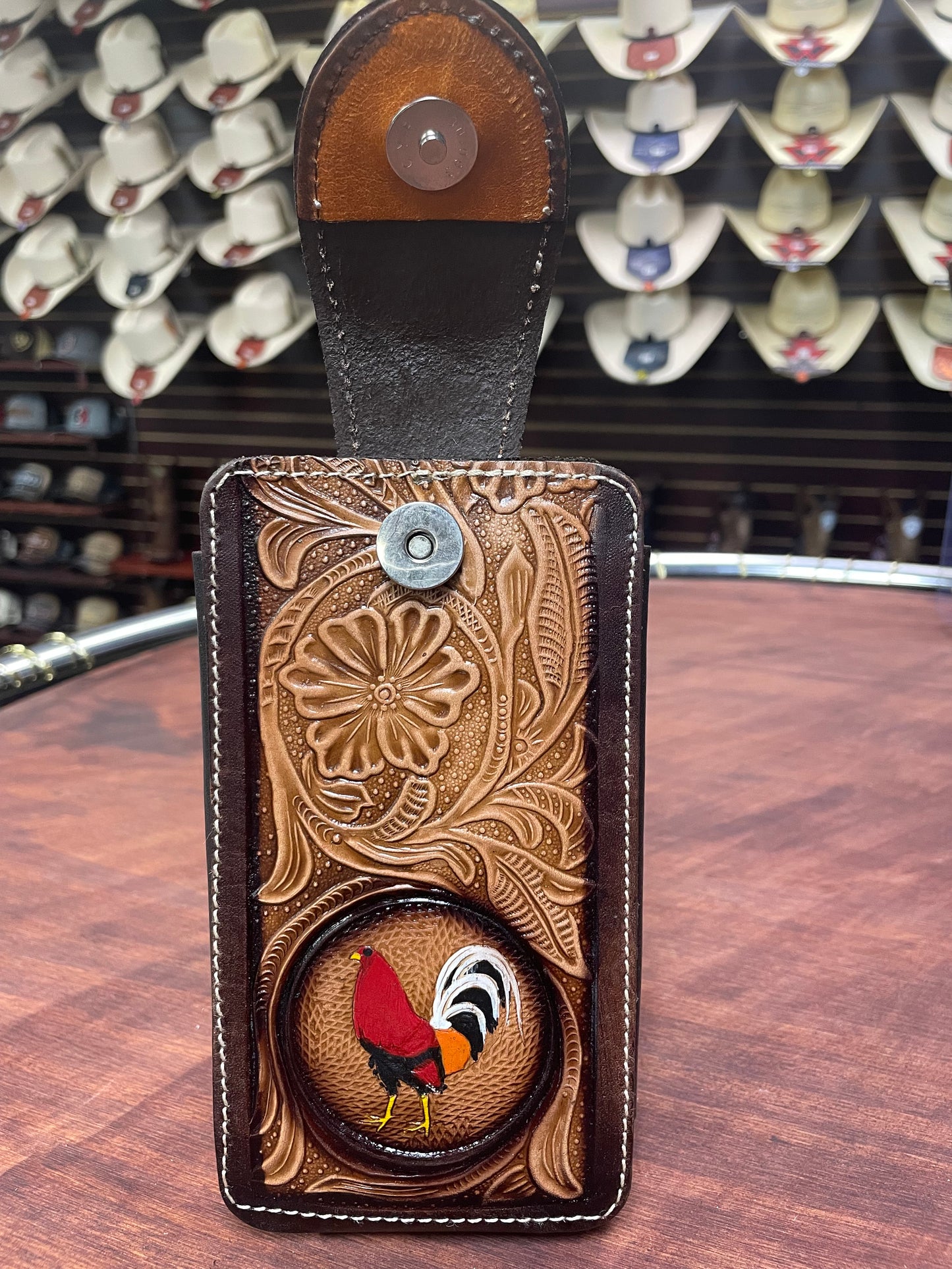 Rooster Engraved Phone Holster
