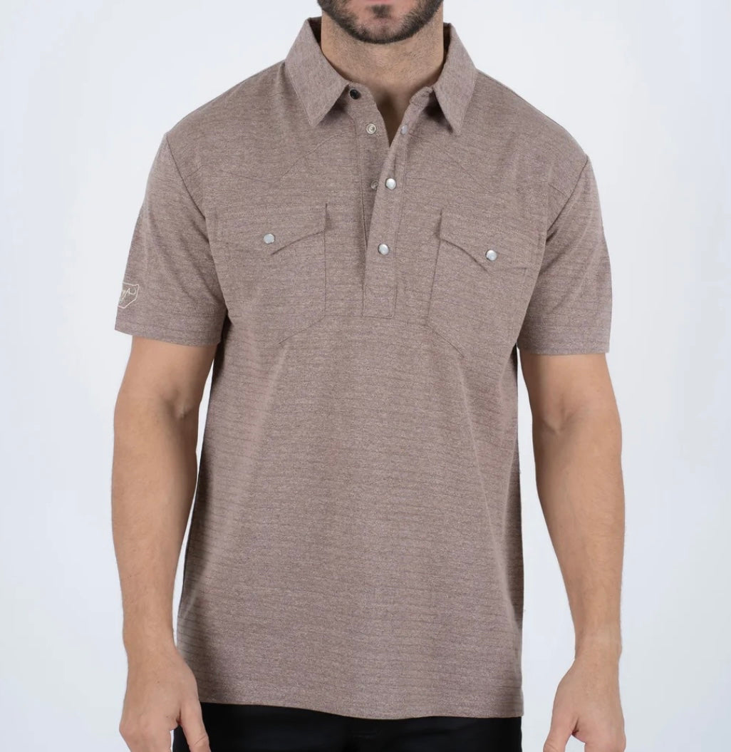 Brown Western Polo
