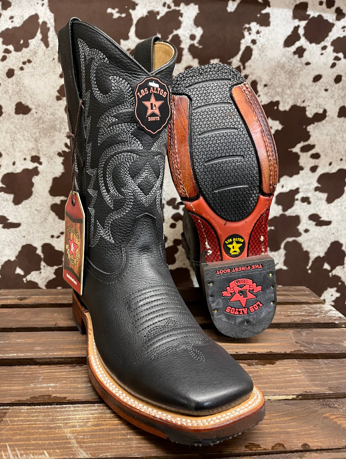 Rodeo Square Toe Boot (Black)