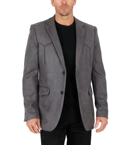 Charcoal Suede Blazer