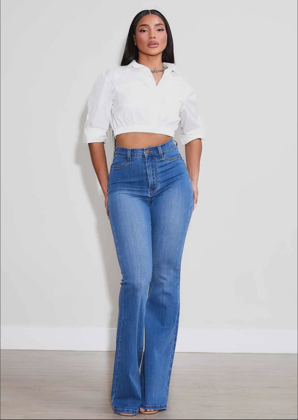 Flare Jeans (Medium Stone)