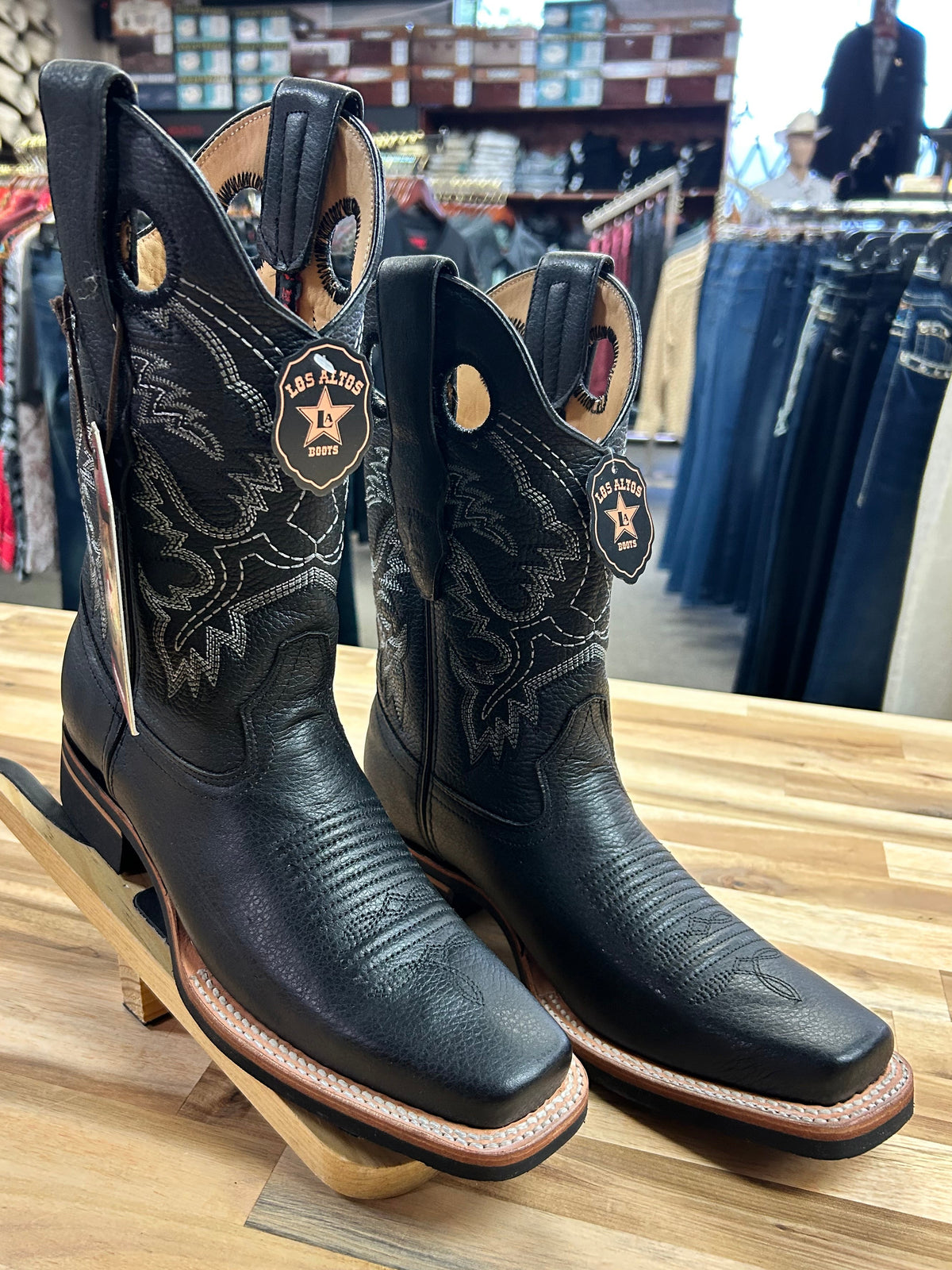 Rodeo Square Toe Boot (Black)