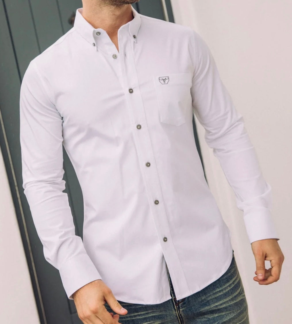 White Modern Fit Dress Shirt