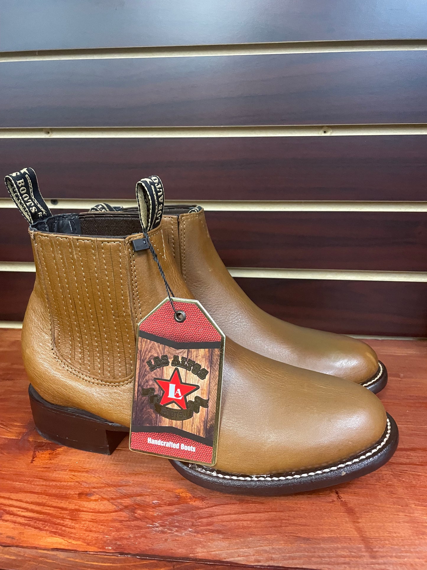 Belmont Charro Short Boot Oval Toe (Honey)