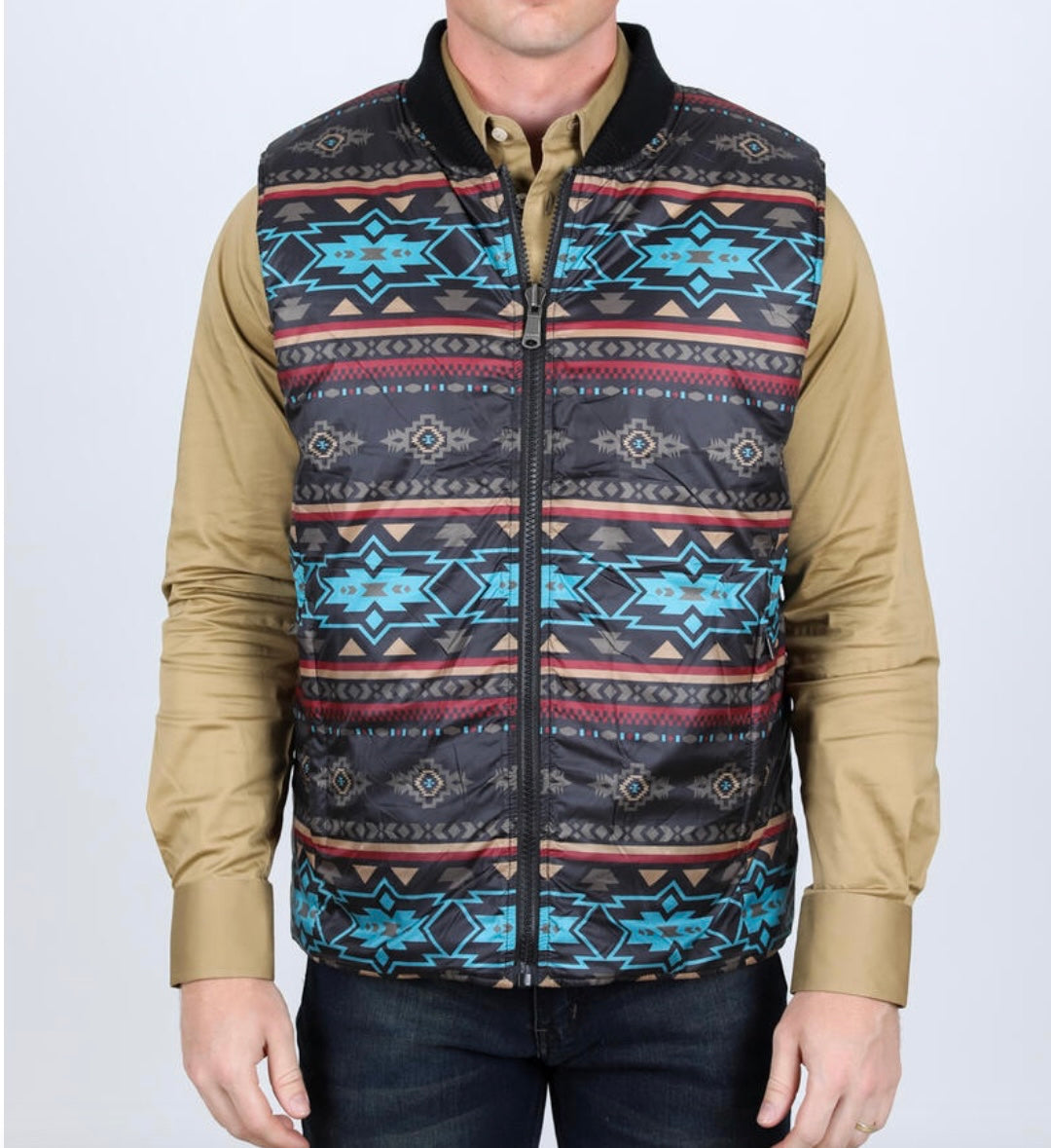 Black Insulated Reversible Vest