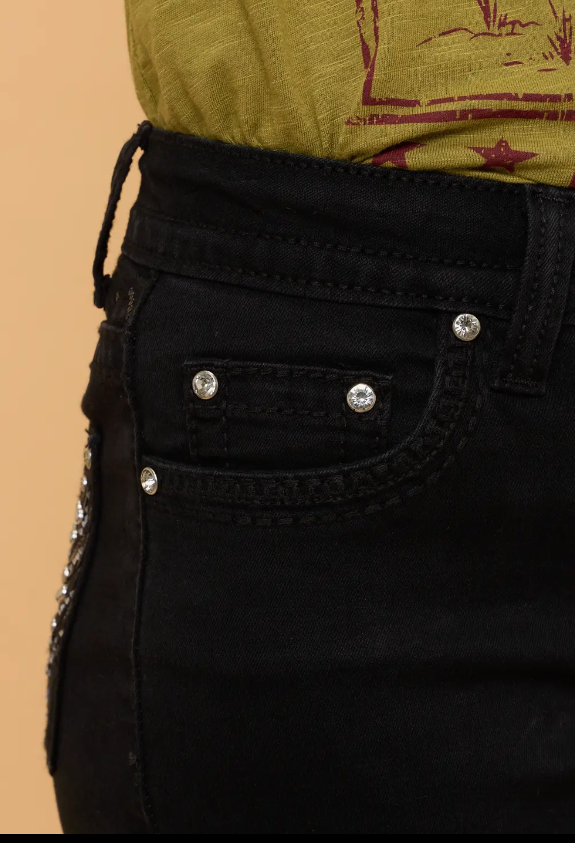 Black Bling Bootcut Jeans