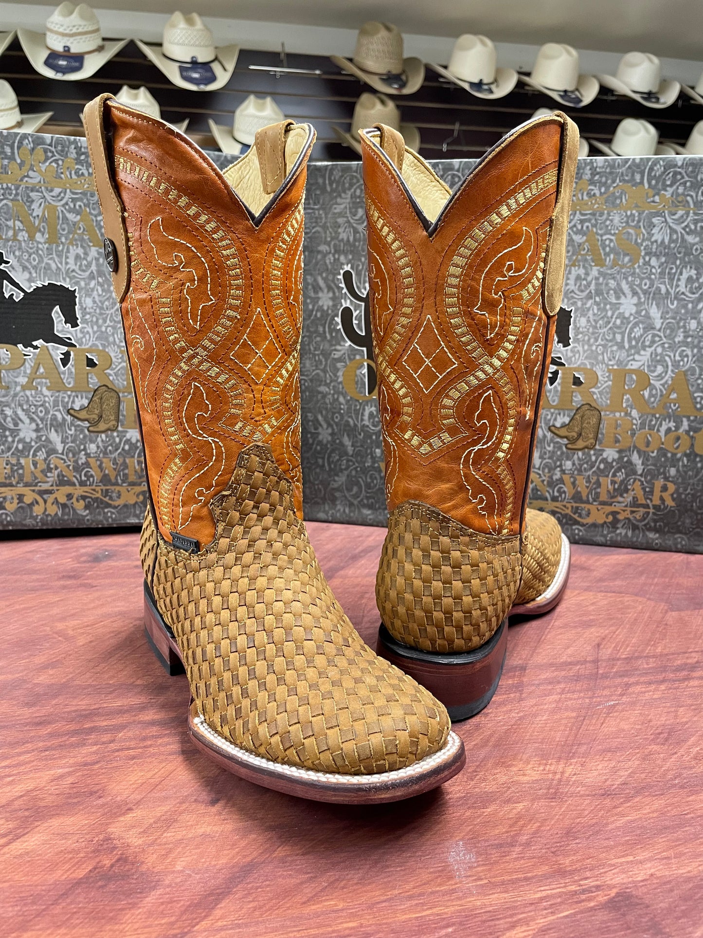 Petatillo Square Toe Honey Boot