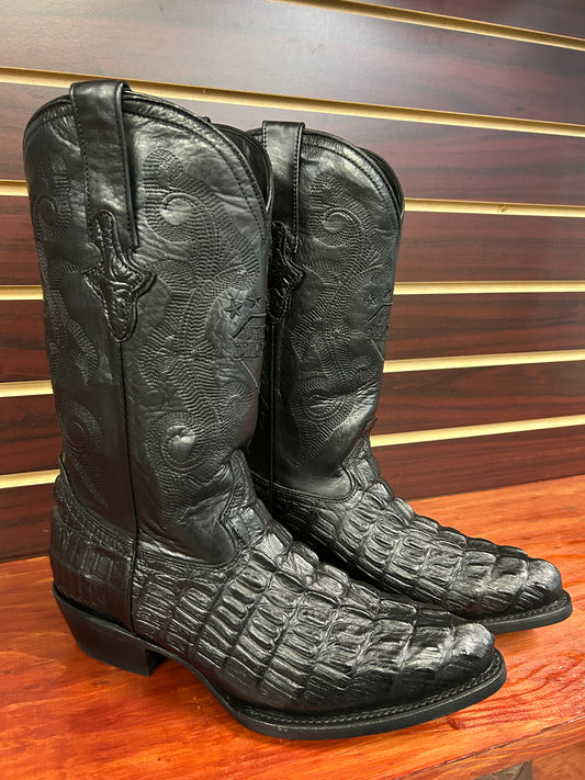 White Diamonds Boots Grabado Cocodrilo Negro