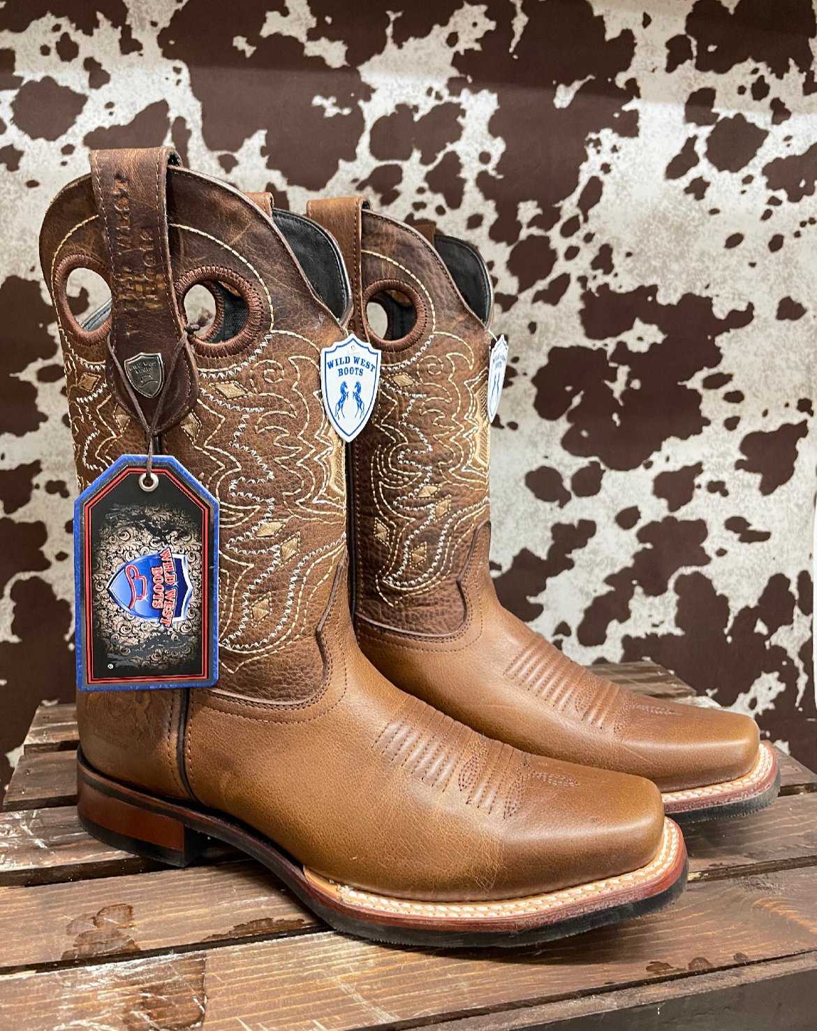 Rodeo Square Toe Boot (Walnut)