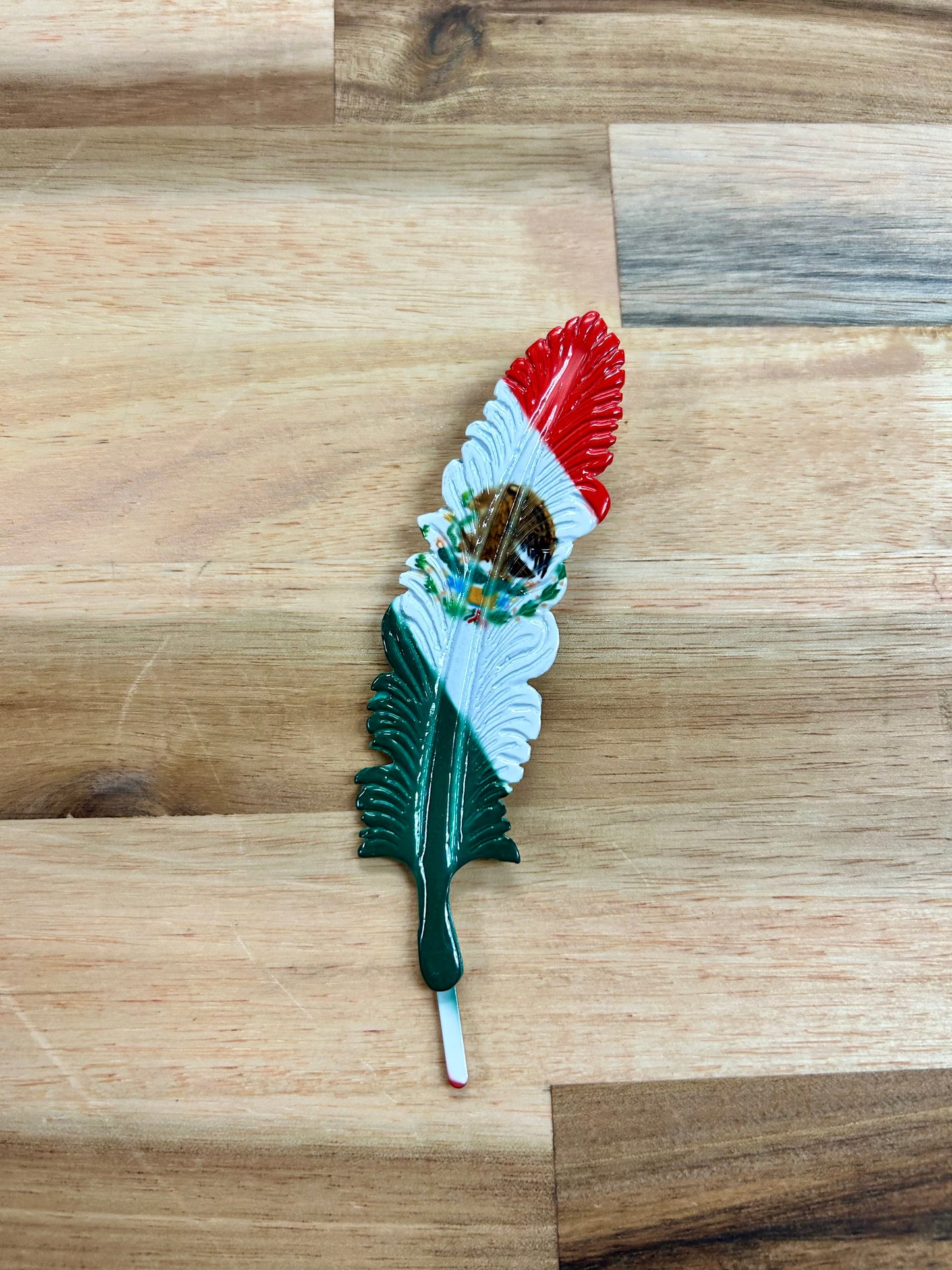 Bandera Mexicana Pluma de Metal