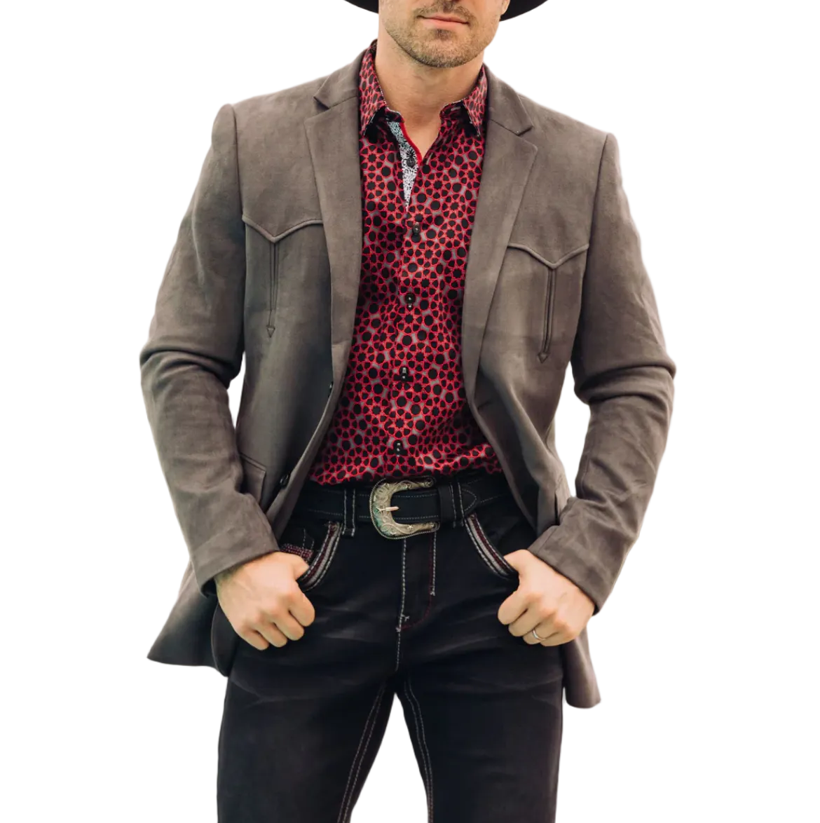 Charcoal Suede Blazer