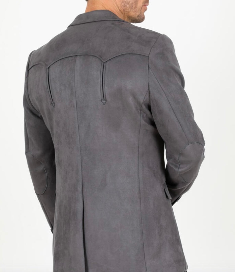 Charcoal Suede Blazer