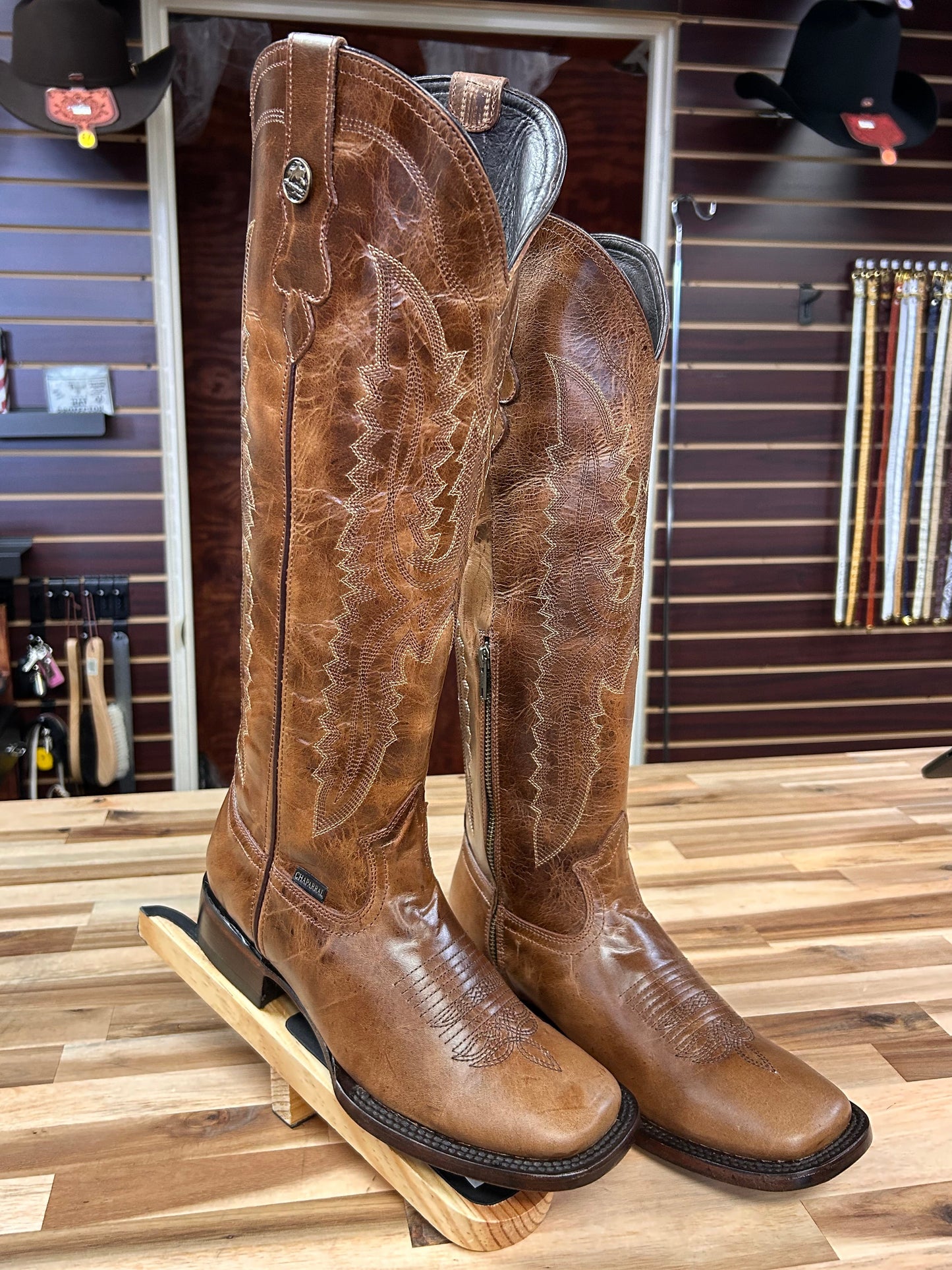 Divina Tall Square Toe Boot (Orix)