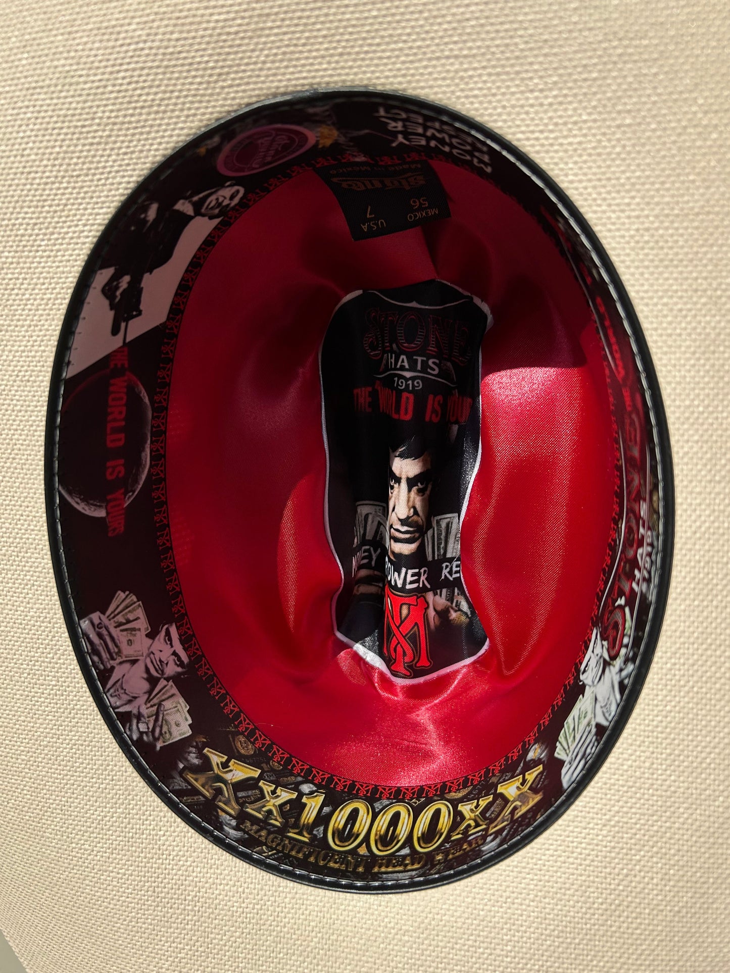 Sombrero Stone 1000X Estilo Sinaloa Scarface