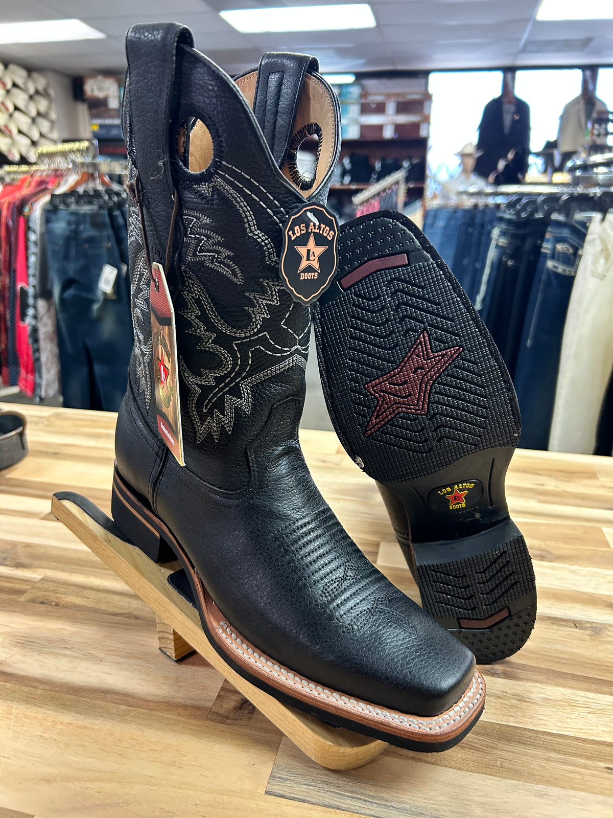 Rodeo Square Toe Boot (Black)