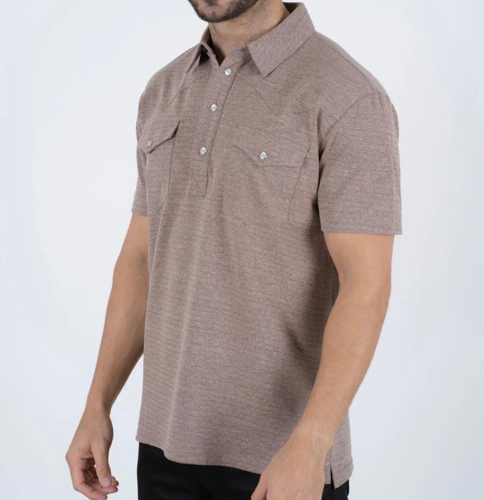 Brown Western Polo