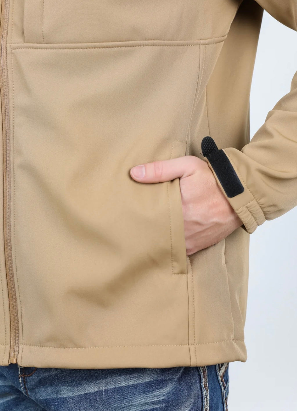 Khaki Soft-shell Jacket