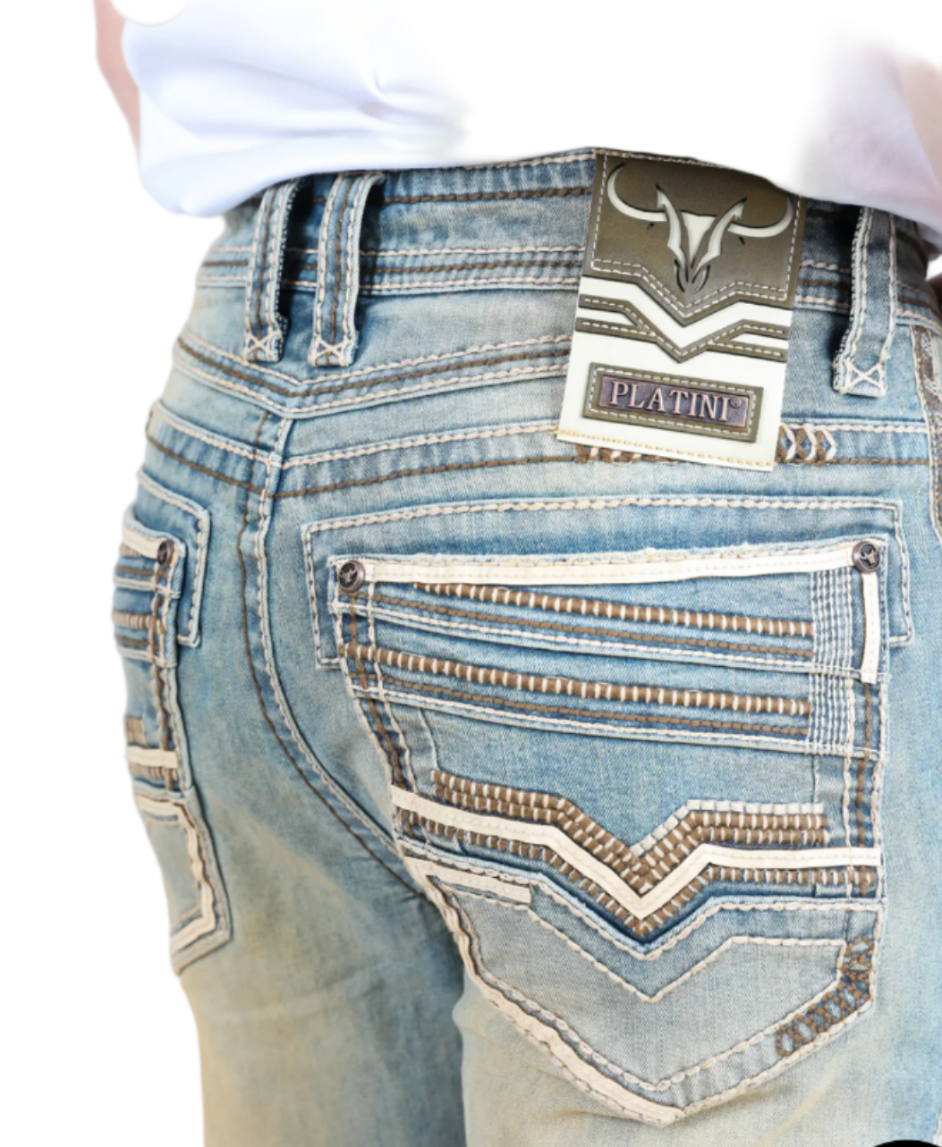 Light Blue Washed Slim Bootcut Jeans