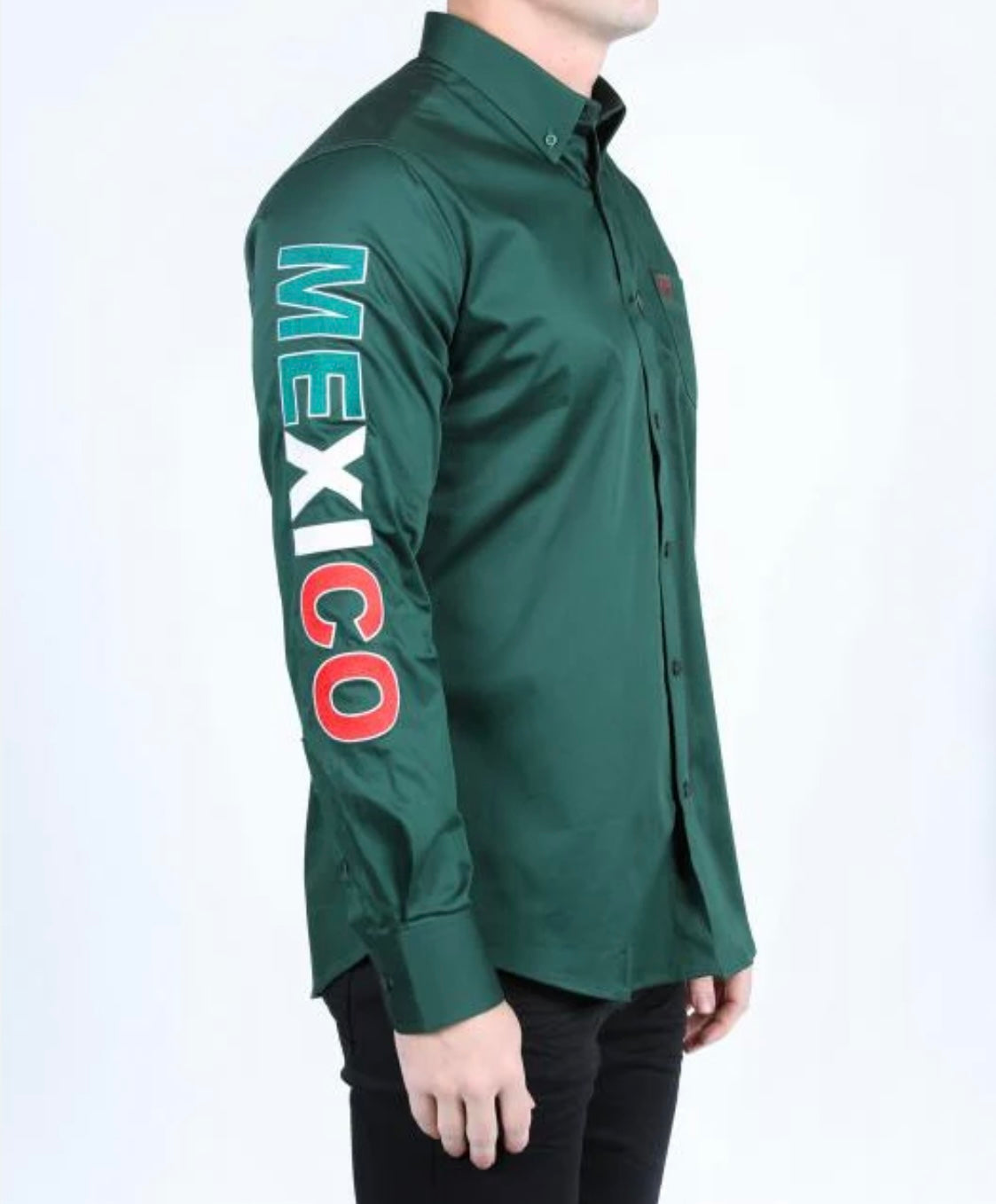 Mexico Green Dress Shirt