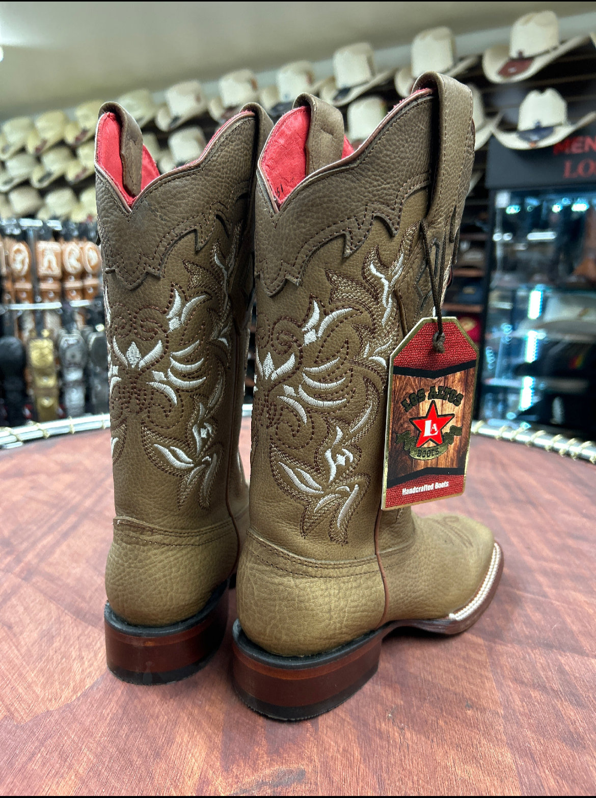 Women’s Dark Honey Wide Square Toe Boot