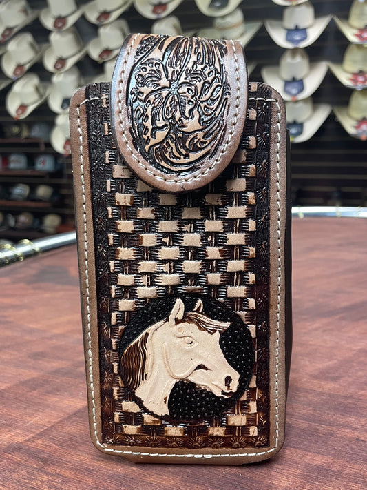 Horse Engraved Phone Holster