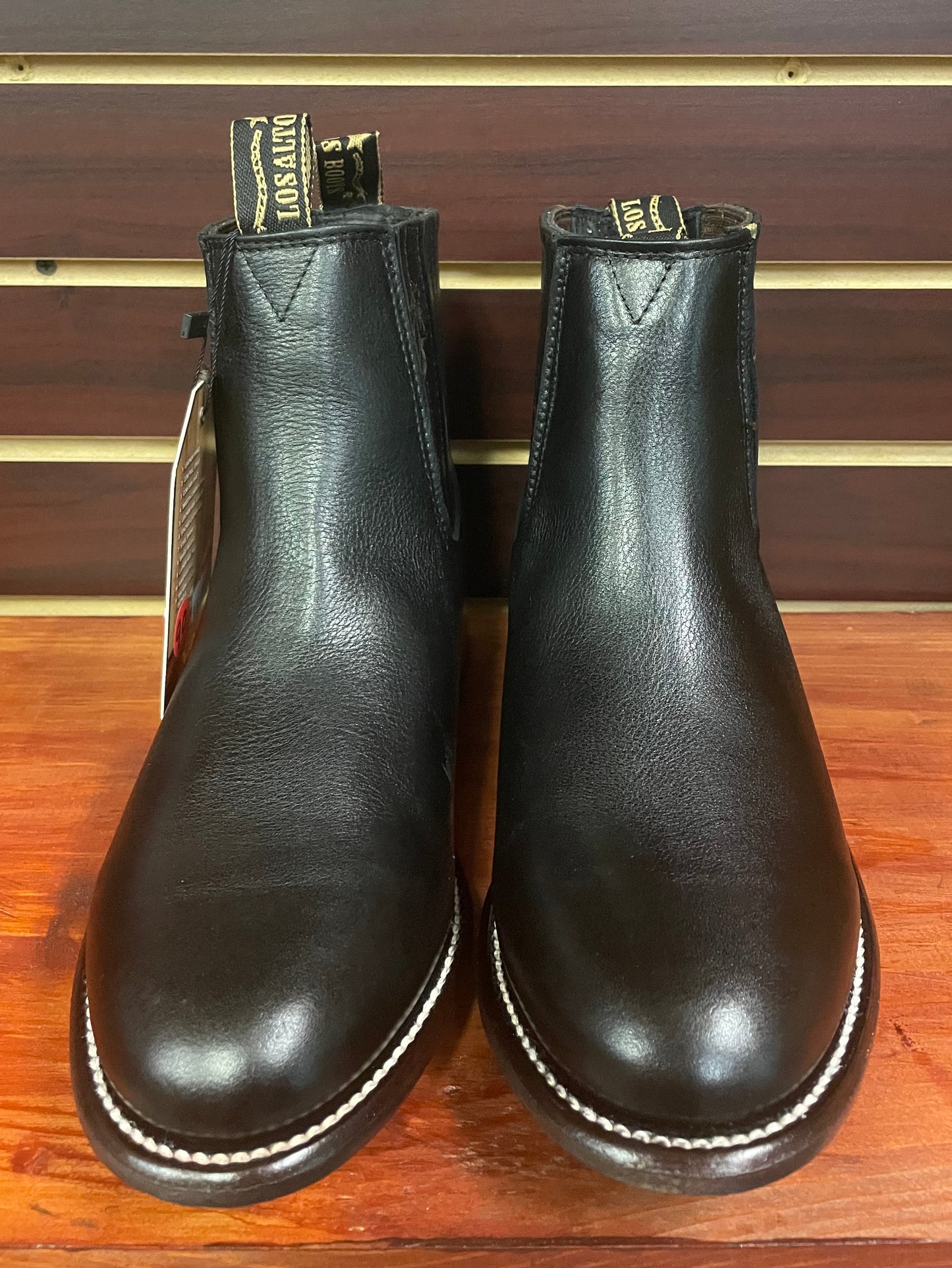 Belmont Charro Short Boot Oval Toe (Black)